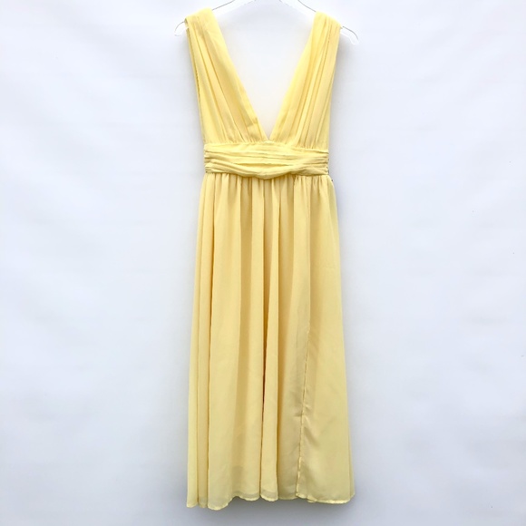 Lulus Dresses & Skirts - Lulus Heavenly Hues Maxi Dress V Neck Yellow